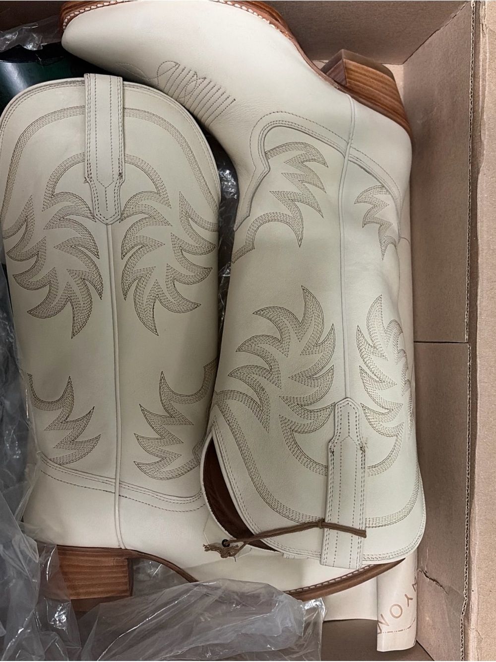 🆕 nwt Tecovas Women's Annie bone Cream Western Cowboy Boots 9.5 - Picture 7 of 10